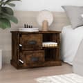 Miniatyrbilde 3 av 10: vidaXL Nattbord røkt eik 60x35,5x45 cm
