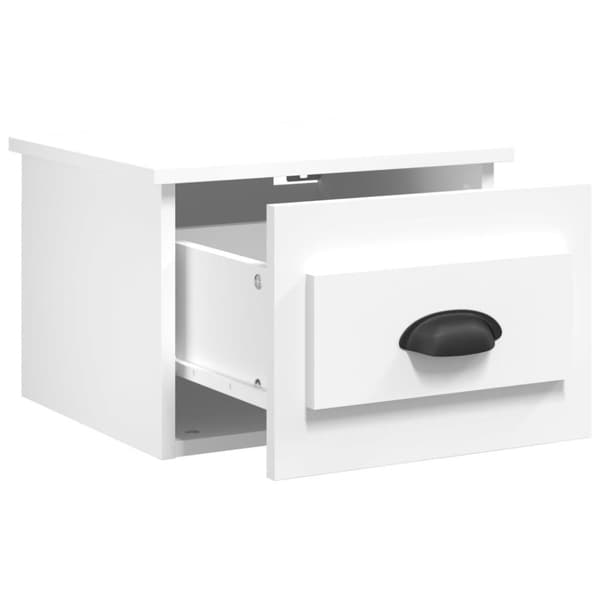 vidaXL Väggmonterade sängbord vit 41,5x36x28 cm