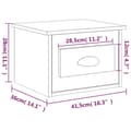 Miniatyrbild 10 av 10: vidaXL Väggmonterade sängbord vit 41,5x36x28 cm