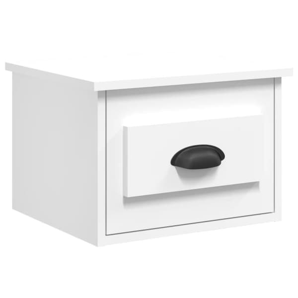 vidaXL Väggmonterade sängbord vit 41,5x36x28 cm