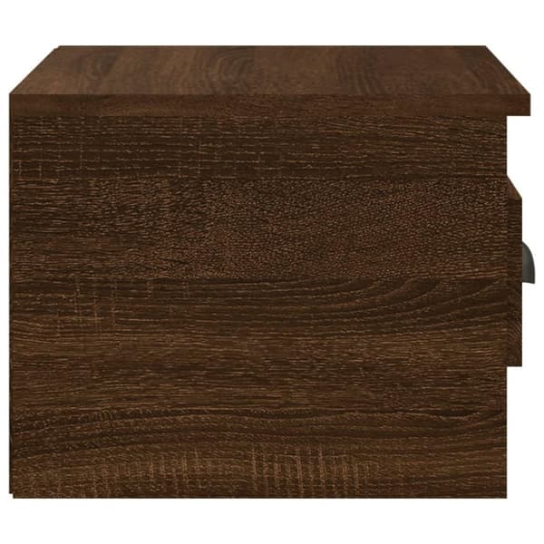 vidaXL Veggmonterte nattbord 2 stk brun eik 41,5x36x28 cm