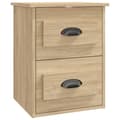 Miniatyrbilde 7 av 11: vidaXL Veggmonterte nattbord 2 stk sonoma eik 41,5x36x53 cm