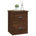 Miniatyrbild 5 av 11: vidaXL Väggmonterad sängbord 2 st brun ek 41,5x36x53cm