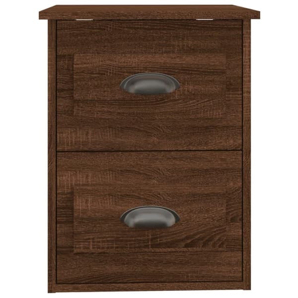 vidaXL Väggmonterad sängbord 2 st brun ek 41,5x36x53cm