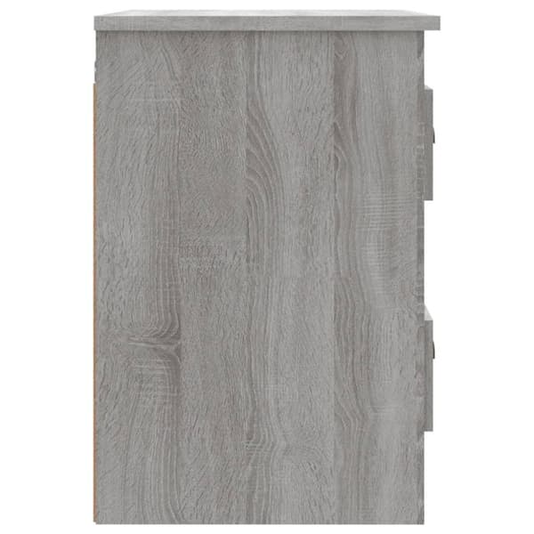 vidaXL Veggmonterte nattbord 2 stk grå sonoma 41,5x36x53 cm