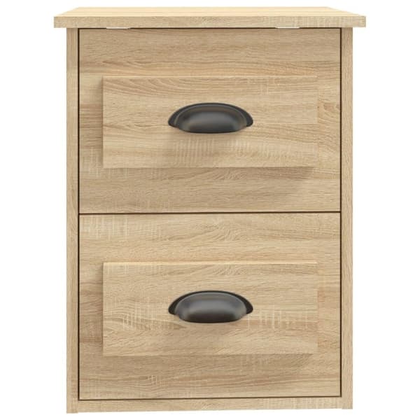 vidaXL væghængte sengeborde 2 stk. 41,5x36x53 cm sonoma-eg