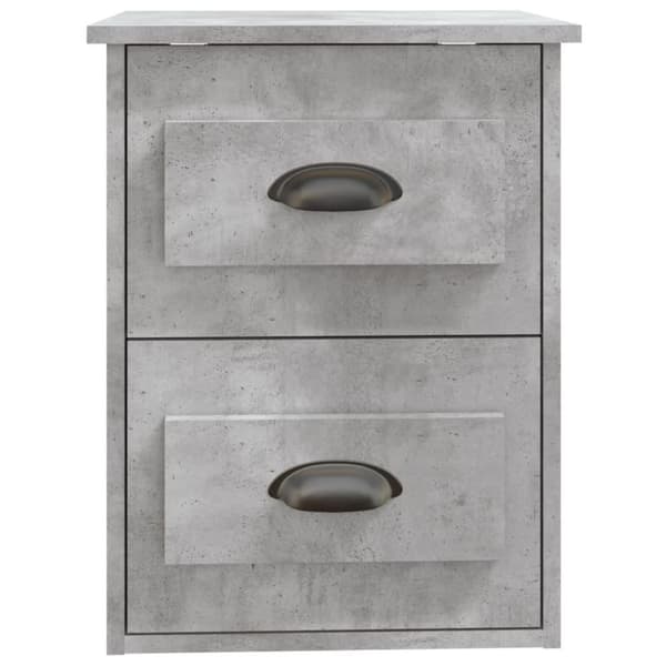 vidaXL væghængte sengeborde 2 stk. 41,5x36x53 cm betongrå