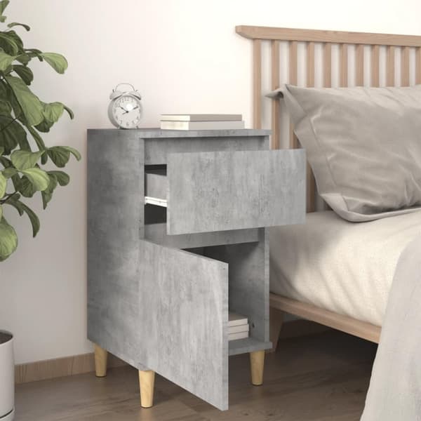 vidaXL sengeborde 2 stk. 40x35x70 cm betongrå