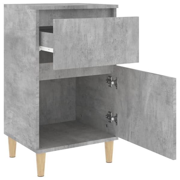 vidaXL sengeborde 2 stk. 40x35x70 cm betongrå