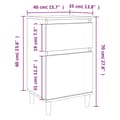 Miniatyrbillede 11 af 11: vidaXL sengebord 40x35x70 cm brun egetræsfarve