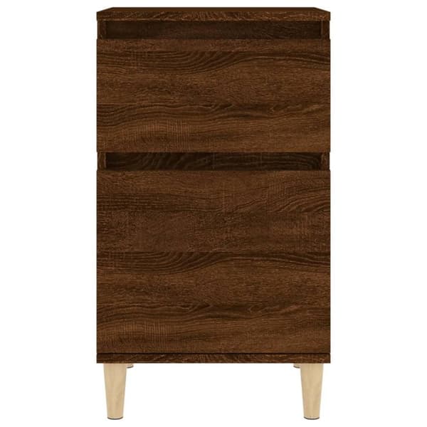 vidaXL sengeborde 2 stk. 40x35x70 cm brun egetræsfarve