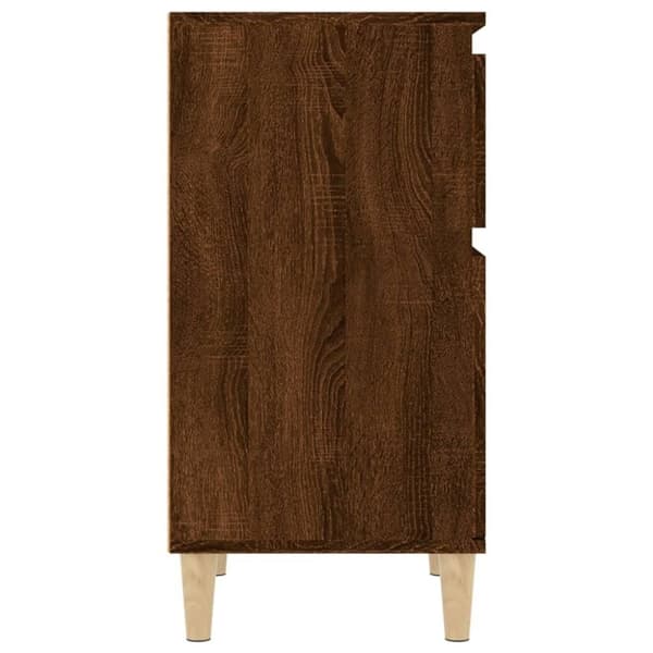 vidaXL sengeborde 2 stk. 40x35x70 cm brun egetræsfarve
