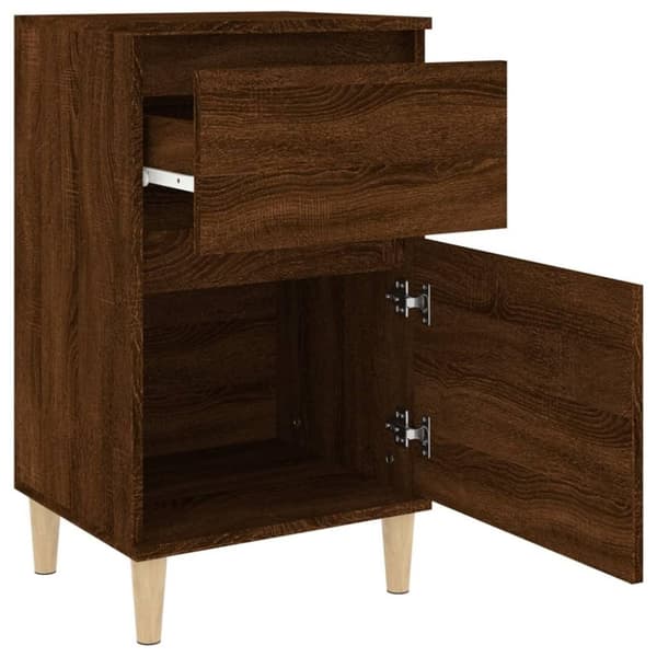 vidaXL sengeborde 2 stk. 40x35x70 cm brun egetræsfarve