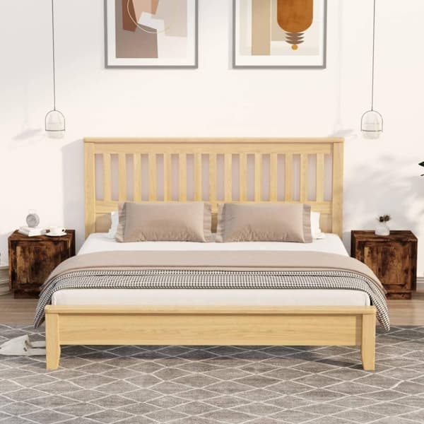 vidaXL sengeborde 2 stk. 44x35x45 cm konstrueret træ røget egetræ
