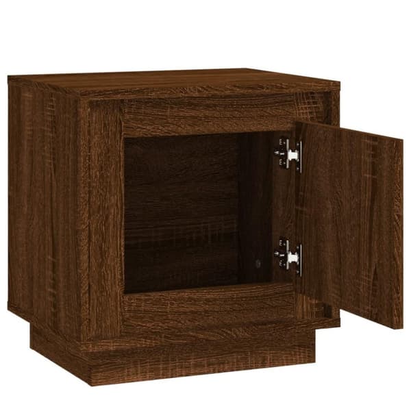 vidaXL sengeborde 2 stk. 44x35x45 cm konstrueret træ brun egetræsfarve