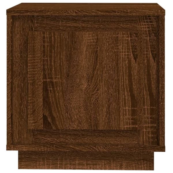 vidaXL sengeborde 2 stk. 44x35x45 cm konstrueret træ brun egetræsfarve