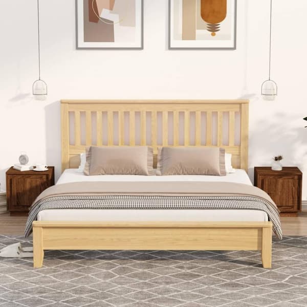 vidaXL sengeborde 2 stk. 44x35x45 cm konstrueret træ brun egetræsfarve