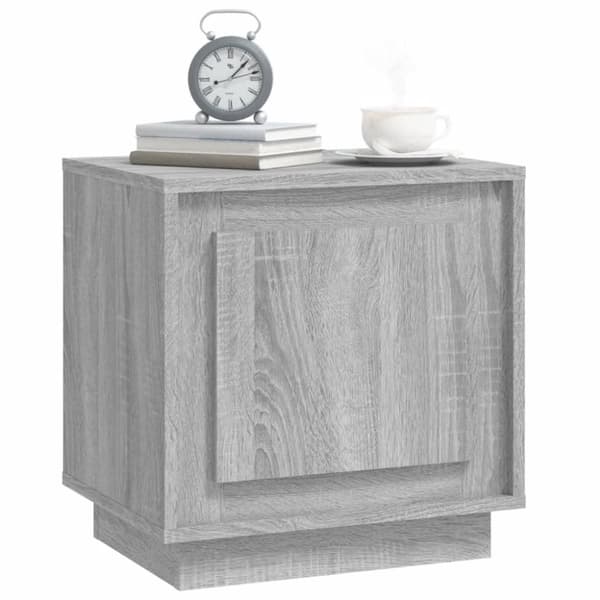 vidaXL sengebord 44x35x45 cm konstrueret træ grå sonoma-eg