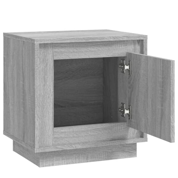 vidaXL sengebord 44x35x45 cm konstrueret træ grå sonoma-eg