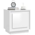 Miniatyrbilde 4 av 11: vidaXL Nattbord 2 stk høyglans hvit 44x35x45 cm konstruert tre