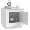 Miniatyrbilde 5 av 11: vidaXL Nattbord 2 stk høyglans hvit 44x35x45 cm konstruert tre