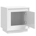 Miniatyrbilde 6 av 11: vidaXL Nattbord 2 stk høyglans hvit 44x35x45 cm konstruert tre