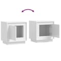 Miniatyrbilde 9 av 11: vidaXL Nattbord 2 stk høyglans hvit 44x35x45 cm konstruert tre