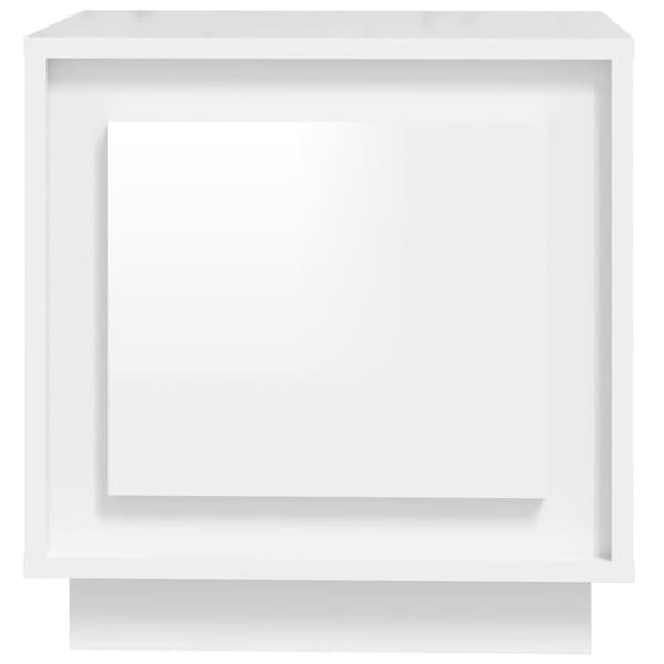 vidaXL Nattbord høyglans hvit 44x35x45 cm konstruert tre