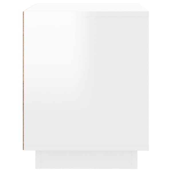 vidaXL Nattbord høyglans hvit 44x35x45 cm konstruert tre