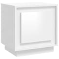 Miniatyrbilde 1 av 11: vidaXL Nattbord høyglans hvit 44x35x45 cm konstruert tre