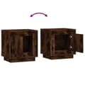 Miniatyrbilde 9 av 11: vidaXL Nattbord 2 stk røkt eik 44x35x45 cm konstruert tre