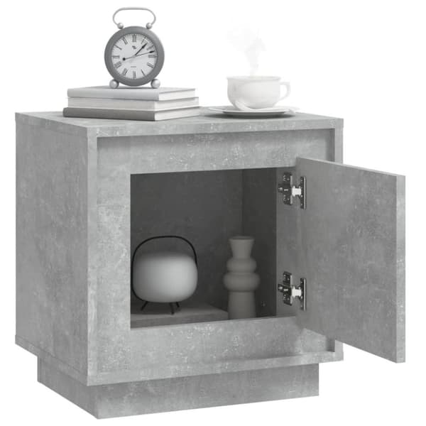 vidaXL Nattbord betonggrå 44x35x45 cm konstruert tre