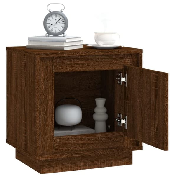 vidaXL Nattbord brun eik 44x35x45 cm konstruert tre