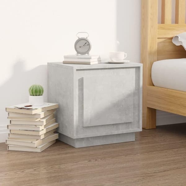 vidaXL Sängbord 2 st betonggrå 44x35x45 cm konstruerat trä