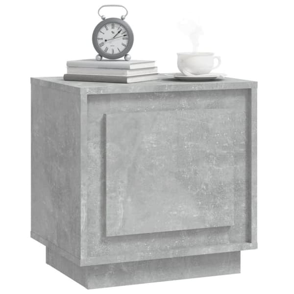 vidaXL Sängbord 2 st betonggrå 44x35x45 cm konstruerat trä