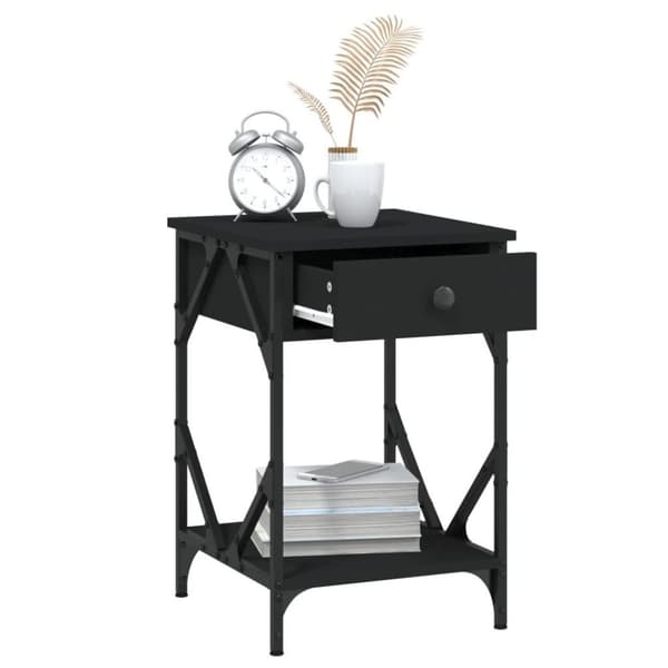 vidaXL Nattbord svart 40x42x60 cm konstruert tre