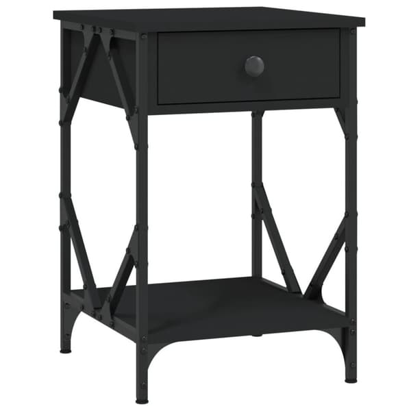 vidaXL Nattbord svart 40x42x60 cm konstruert tre