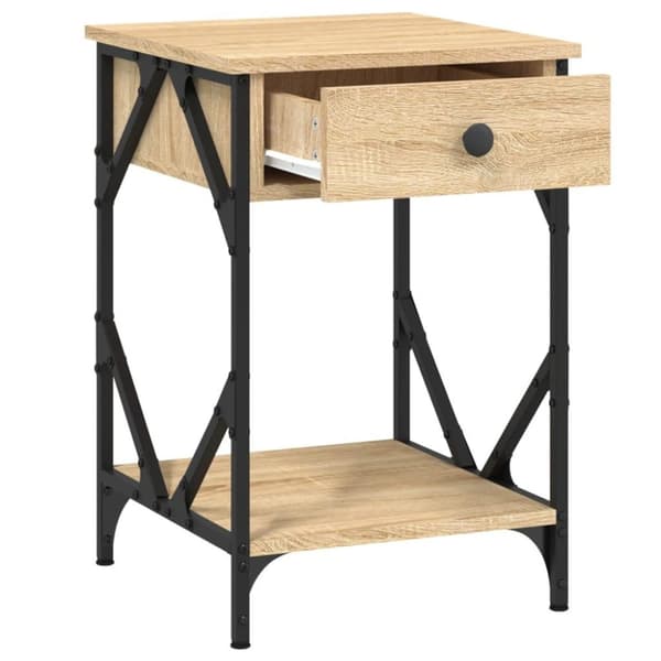 vidaXL Yöpöydät 2 kpl Sonoma-tammi 40x42x60 cm tekninen puu