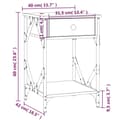 Pikkukuva 11 / 11: vidaXL Yöpöydät 2 kpl Sonoma-tammi 40x42x60 cm tekninen puu
