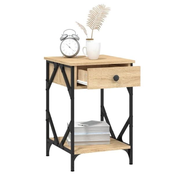 vidaXL Nattbord 2 stk sonoma eik 40x42x60 cm konstruert tre
