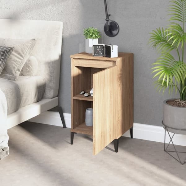 vidaXL Sängbord 2 st sonoma-ek 40x35x70 cm konstruerat trä