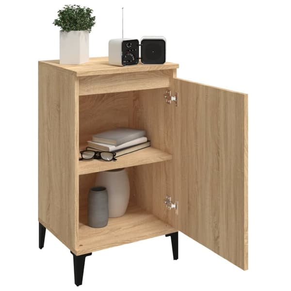 vidaXL Sängbord 2 st sonoma-ek 40x35x70 cm konstruerat trä