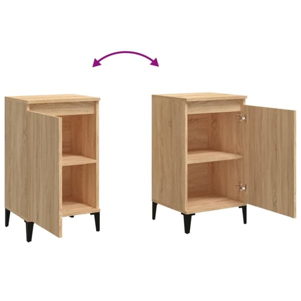 vidaXL Sängbord 2 st sonoma-ek 40x35x70 cm konstruerat trä