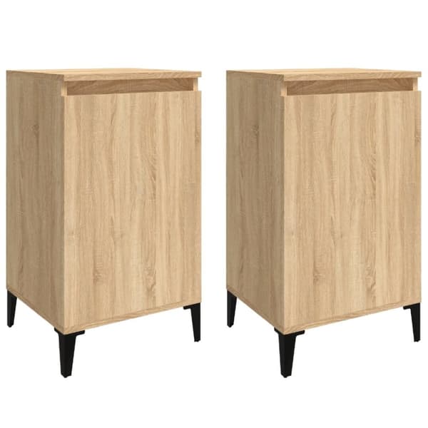 vidaXL Sängbord 2 st sonoma-ek 40x35x70 cm konstruerat trä