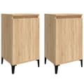 Miniatyrbillede 1 af 11: vidaXL sengeborde 2 stk. 40x35x70 cm konstrueret træ sonoma-eg