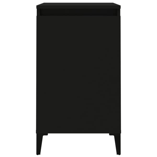 vidaXL Sängbord 2 st svart 40x35x70 cm konstruerat trä