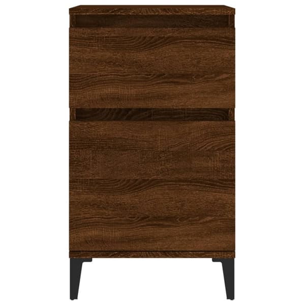 vidaXL sengeborde 2 stk. 40x35x70 cm brun egetræsfarve