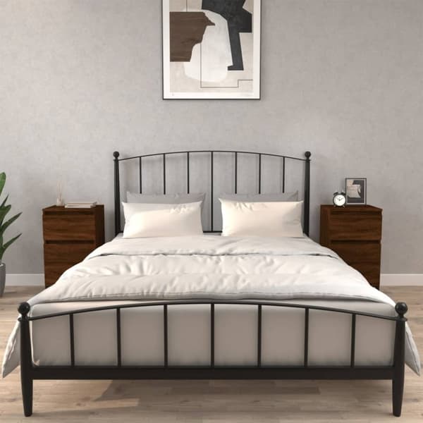 vidaXL sengeborde 2 stk. 40x35x70 cm brun egetræsfarve