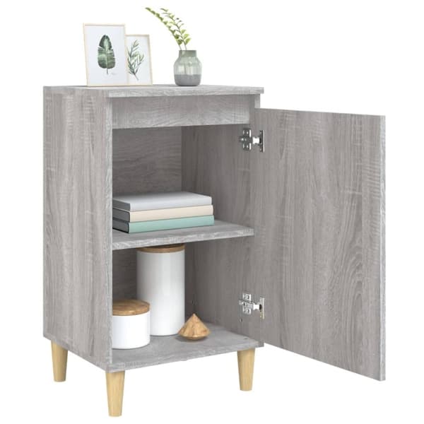 vidaXL Yöpöydät 2 kpl harmaa Sonoma 40x35x70 cm tekninen puu
