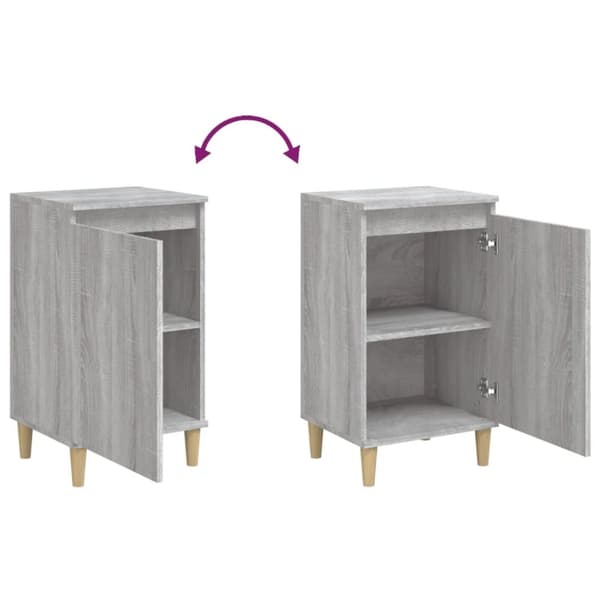 vidaXL Yöpöydät 2 kpl harmaa Sonoma 40x35x70 cm tekninen puu
